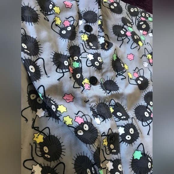 Her Universe Studio Ghibli Spirited Away Soot Sprite Button-Front Skirt - Picture 4 of 11